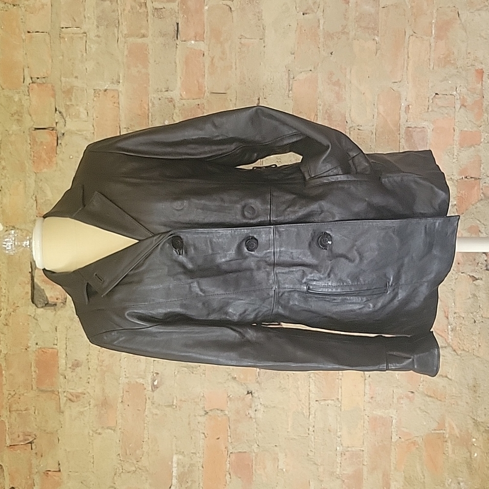 Wilson black Leather Blazer